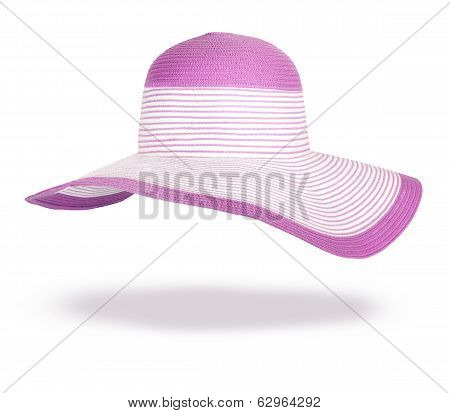 Summer Straw Hat Isolated On White Background