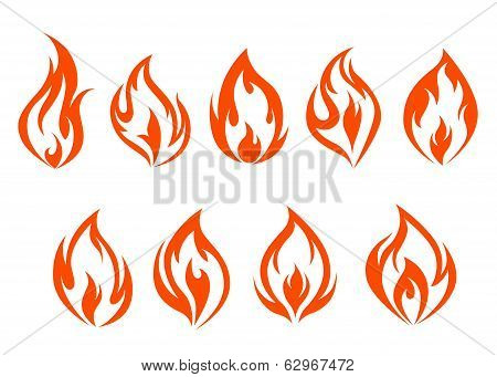Fire Flames Set