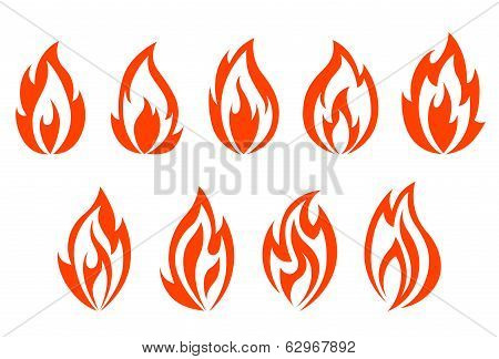 Fire Flames Symbols