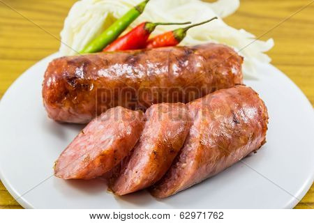 Thai Sausage With Chilli And Vegetables