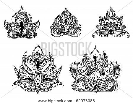 Abstract Floral Patterns In Persian Style