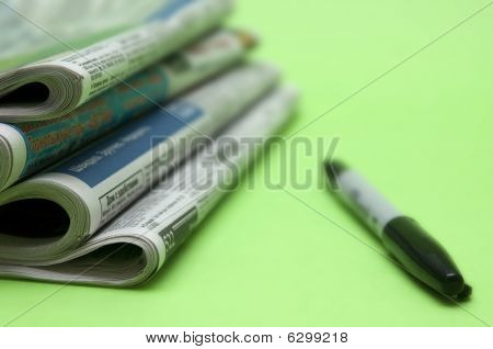 Giornale closeup