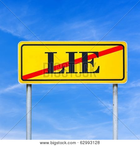 Traffic Sign Prohibiting Lying