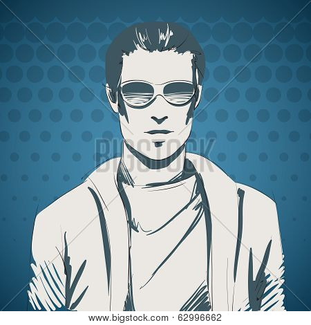 Stylish young guy portrait