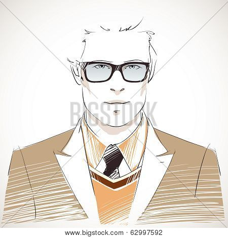 Handsome young businessman portrait