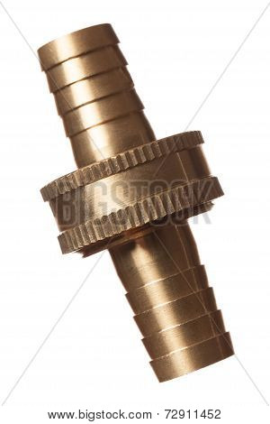 Isolated Pipe Quick Connector Coupler, Studio Shot, White Background
