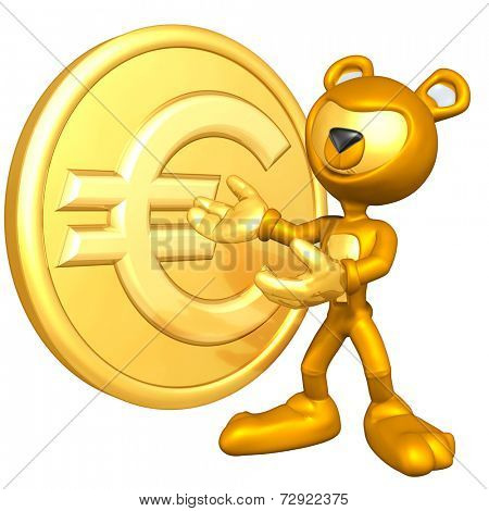 Mini Gold Guy Bear With Gold Coin