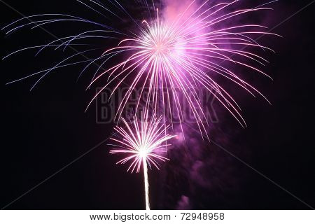 colorful firework explosions