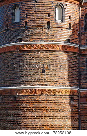 Details Of Holsten Gate In Lubeck Old Town, Germany
