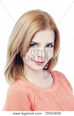 Beautiful Blonde Woman smiling