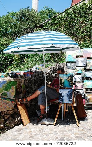 Painter In Mostar