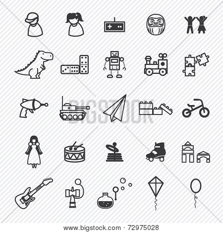 Toy icons set.illustration eps10