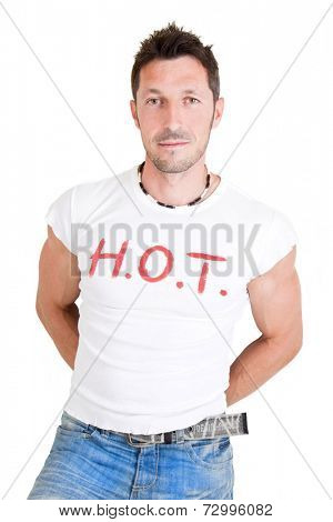 Three-quarter length of young Caucasian man 