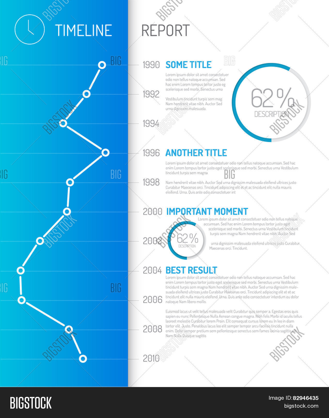 vector infographic timeline report template with the... Vector Infographic Vector & Photo (Free Trial) | Bigstock