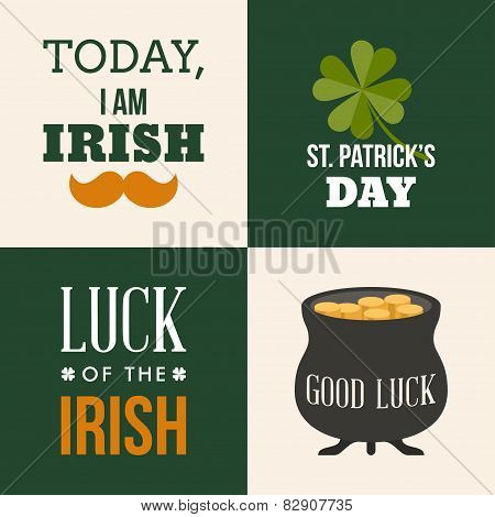 Vecor Set Of St. Patricks Day Illustrations And Design Elements