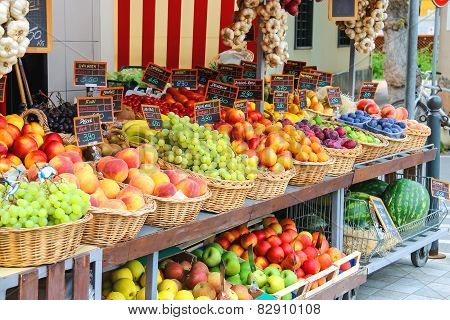 Fruit Stall In The Italian City Market