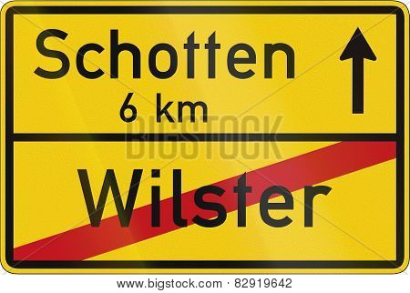 Town Sign - End Of Urban Area