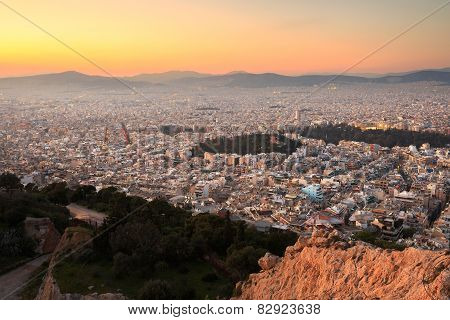 Athens from Lycabettus Hill.