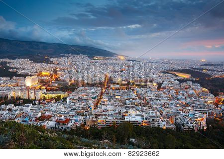 Athens from Lycabettus Hill.