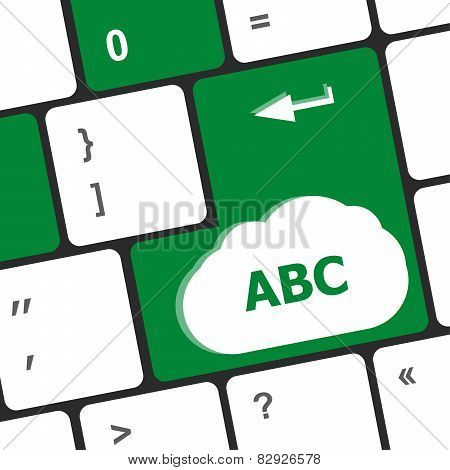 Computer Keyboard With Abc Button - Social Concept