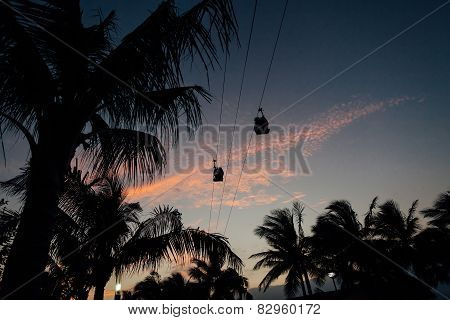 Cable Way Silhouette