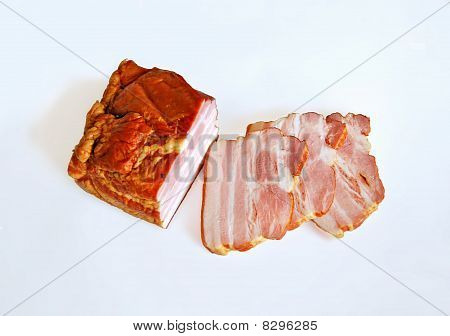 Speck mit in Scheiben geschnitten
