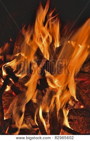 Aflame Wood