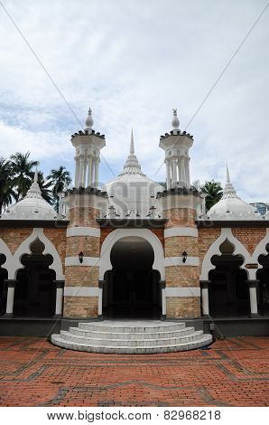 Main entrance of Kuala Lumpur Jamek Mosque in Malaysia