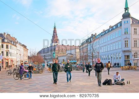Denmark. Copenhagen. Amagertorv Square
