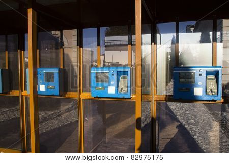 Self-service kiosks for sale of railway tickets