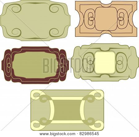 Set of vintage frames.