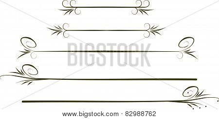 Calligraphic design elements.