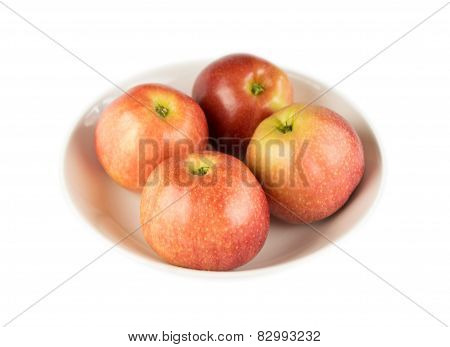 Apples In A White Bowl
