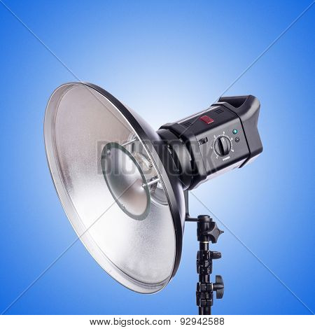 Studio light stand isolated on the white