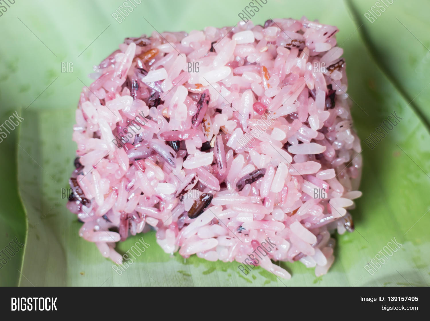Sticky Berry Rice Cooked Sticky Rice- Image & Photo (Free Trial) | Bigstock