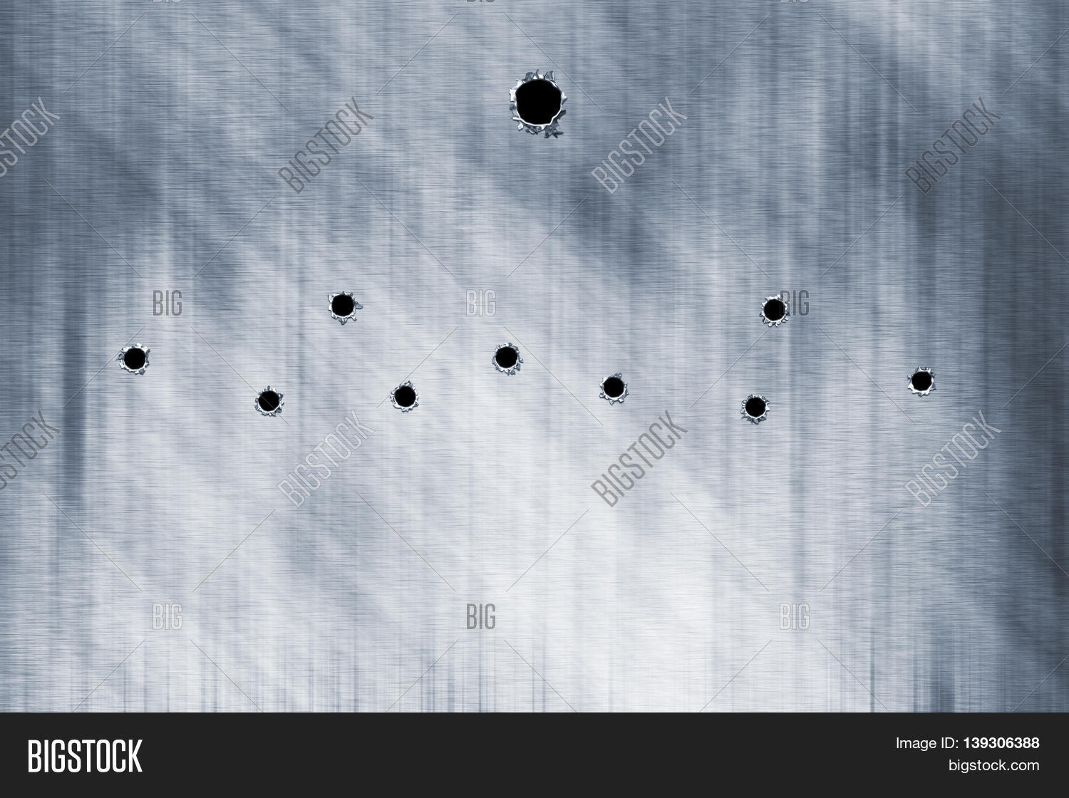 Bullet Hole On Metal Image & Photo (Free Trial) Bigstock