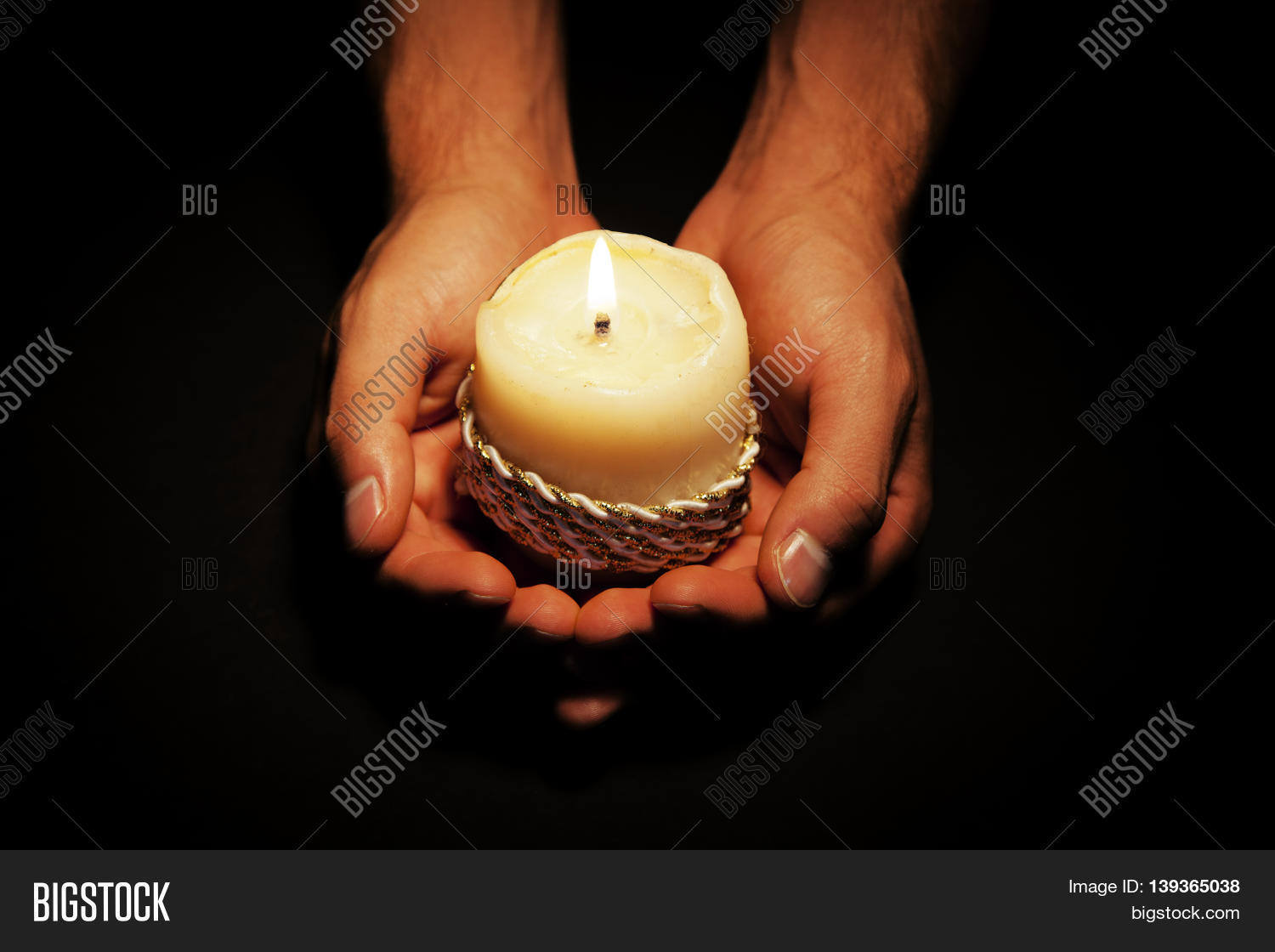 Praying Hands Candle Image & Photo (Free Trial) Bigstock