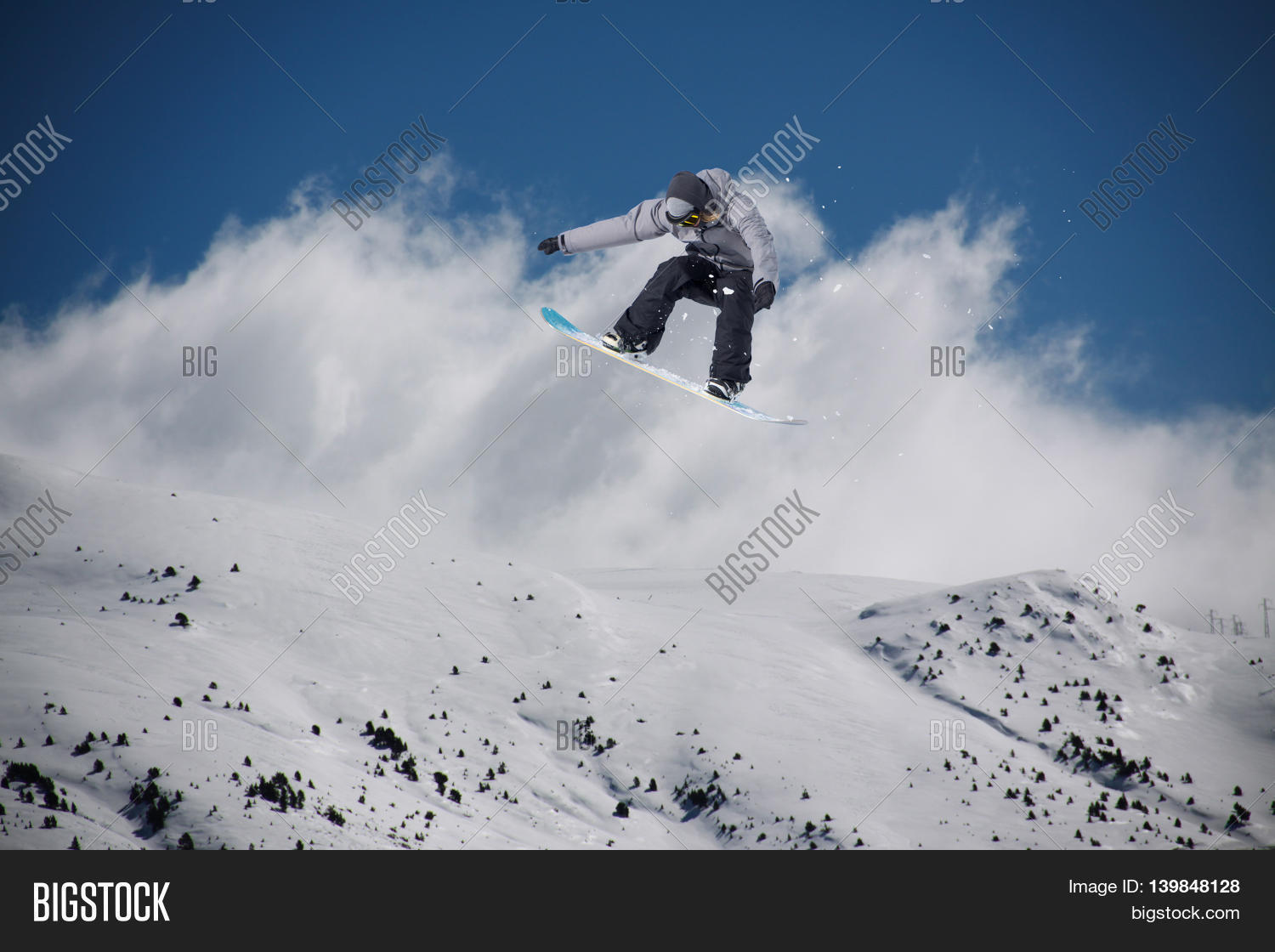 Snowboarder Jumps High Image & Photo (Free Trial) Bigstock
