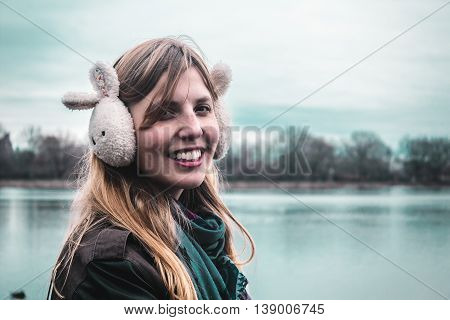 Portrait Of A Girl At Central Park In Manhattan, New York City