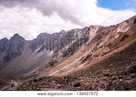 Mountains And Hills Of The Andes Mountains In Santiago, Chile
