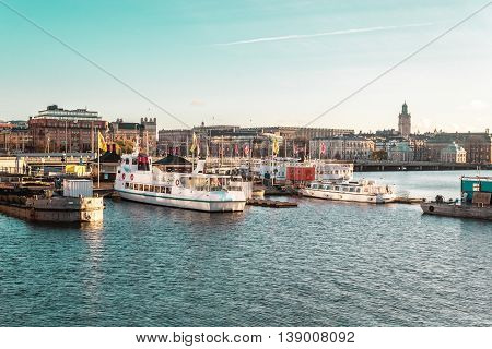 Boats And Buildings Of Stockholm, Sweden