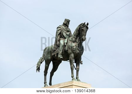 Garibaldi Monument on Janiculum Hill in Rome Italy
