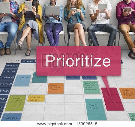 Weekly Schedule Reminder Activities Planner Concept