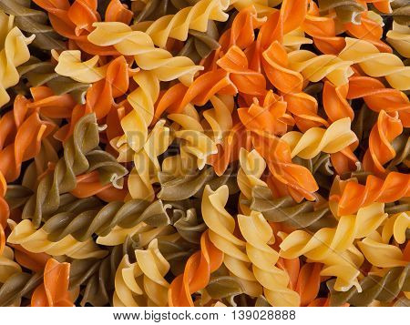 Background of colorful pasta