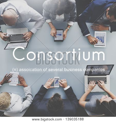 Consortium Alliance Combine Cooperative Group Concept
