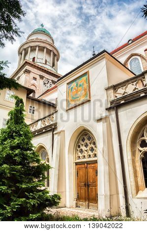 Pannonhalma Abbey Hungary. Benedictine abbey in Western Transdanubia region UNESCO World Heritage Site.