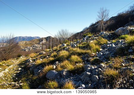 In the fall the highlands in Montenegro