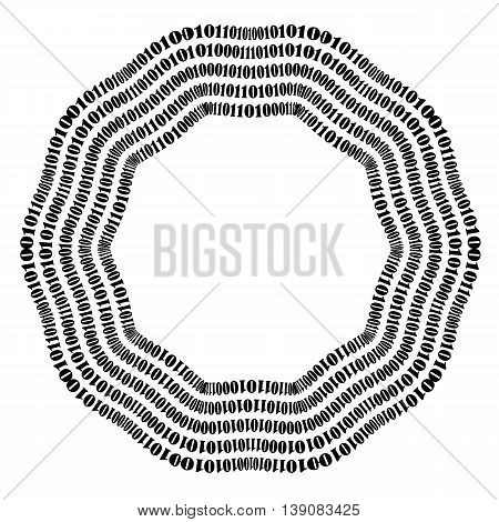 Binary Code Background. Numbers Concept. Algorithm, Data Code, Decryption and Encoding