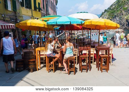 Street Scene In Vernazza, Cinque Terre, Italy