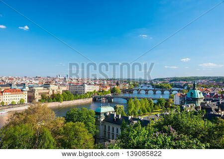 View of Prague from Letna Park - Czech Republic